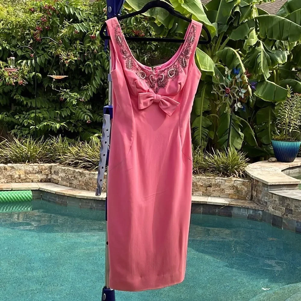Stunning Vintage Pink Party Dress - Picture 4 of 14
